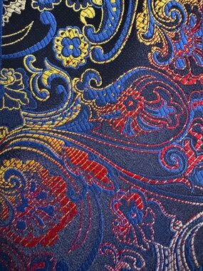 Bruno Conte Don Jonathan Blue Microfiber Necktie